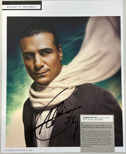 Autografo Originale - Alberto Del Rio 'El patron' (NWE / AAA) (27x22cm)