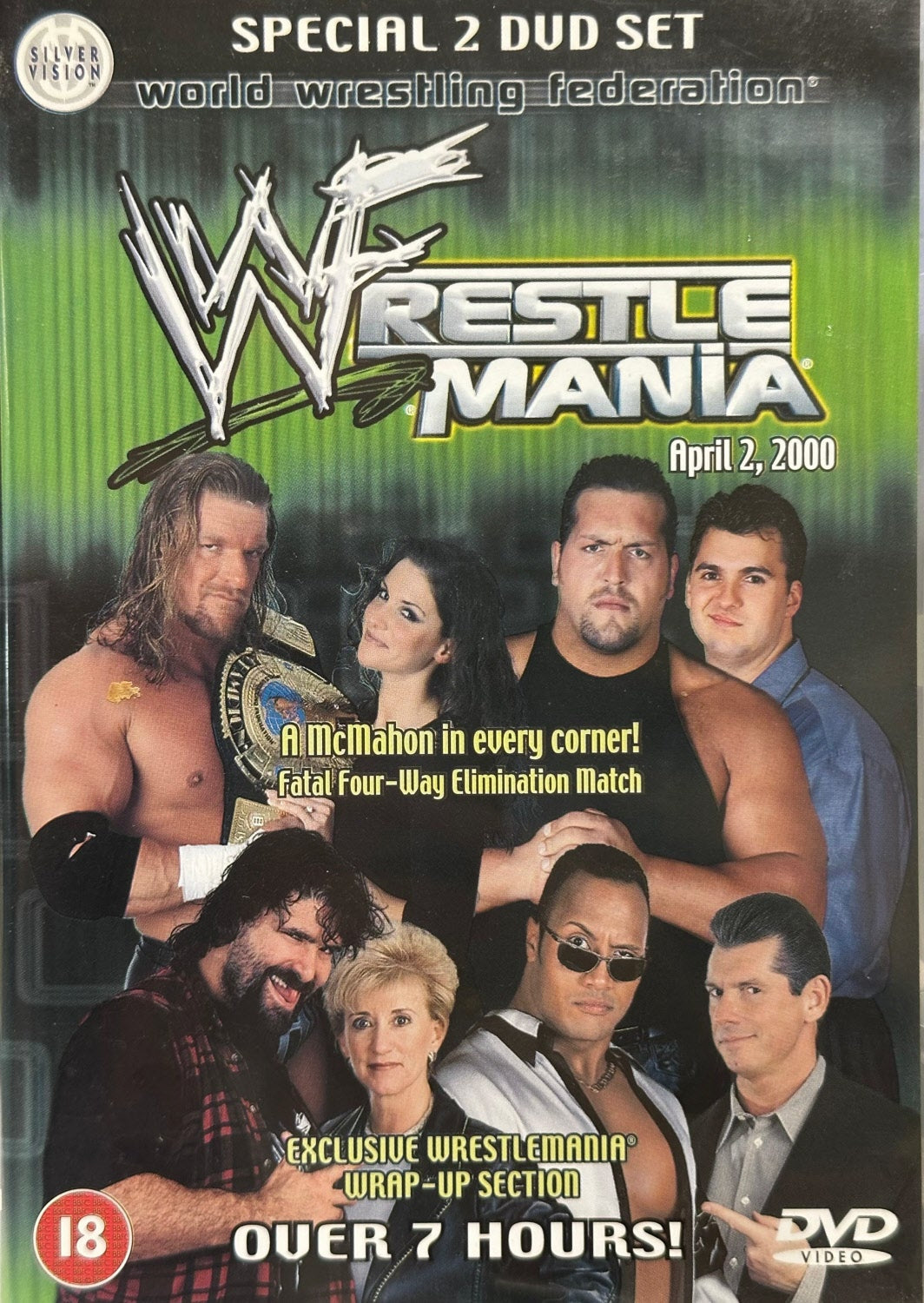 DVD WWE WrestleMania 16 2-Dischi (2000) Original Fat-Box case SIlver Vision (Usato in ottime condizioni)