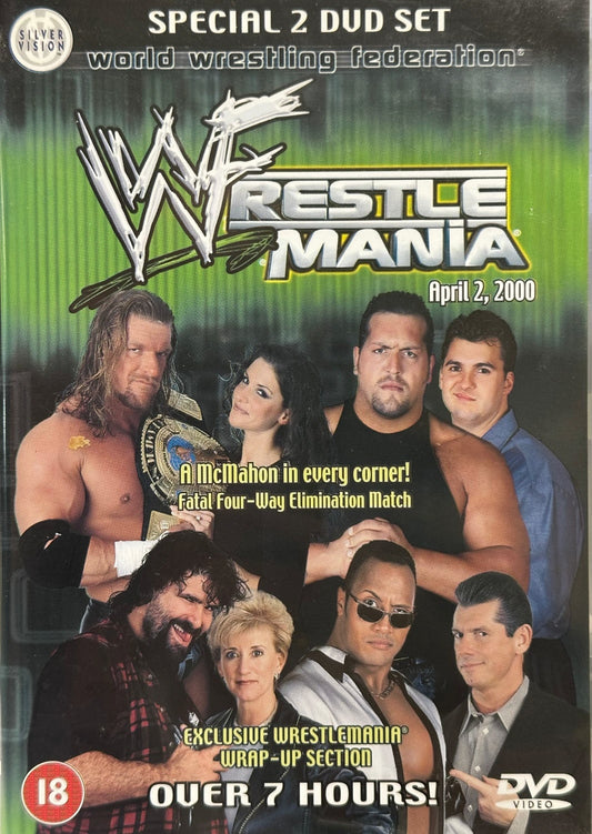 DVD WWE WrestleMania 16 2-Dischi (2000) Original Fat-Box case SIlver Vision (Usato in ottime condizioni)