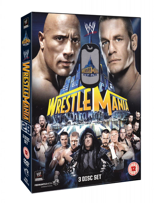 DVD WrestleMania 29 with Dogtag Limited Edition (3 Dischi) (Usato in ottime condizioni)