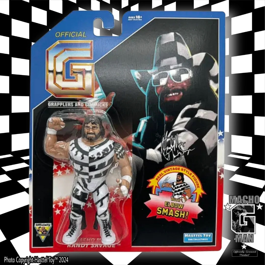 Grapplers & Gimmicks - Retro - Macho Man (Black & White Ring Gear)