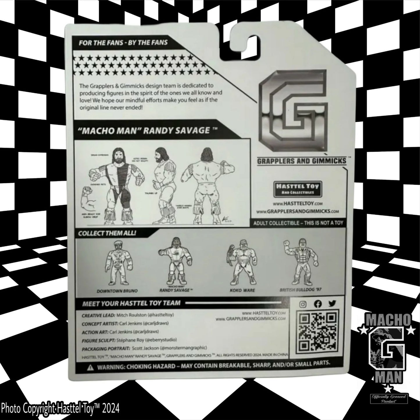 Grapplers & Gimmicks - Retro - Macho Man (Black & White Ring Gear)