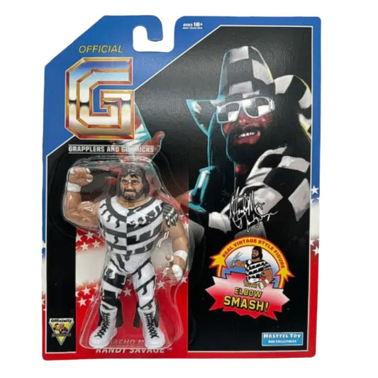 Grapplers & Gimmicks - Retro - Macho Man (Black & White Ring gear)