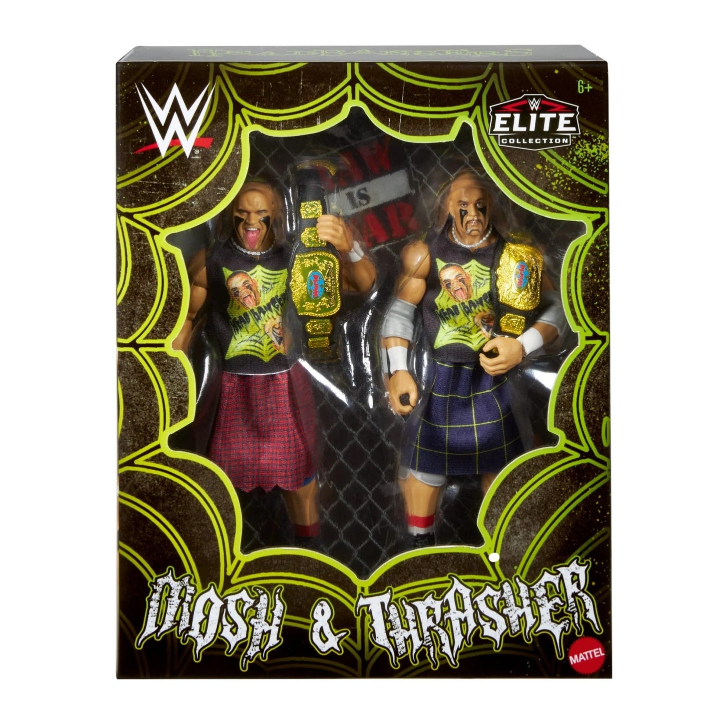 WWE Elite 2-Pack - Mosh & Thrasher - The Headbangers *DMG*