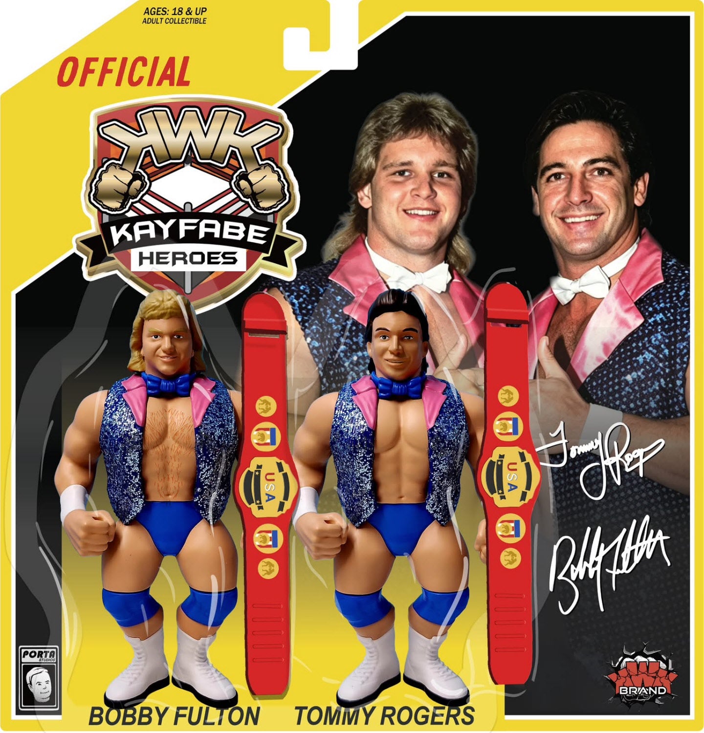 KWK Kayfabe Heroes - The Fantastics - Bobby Fulton & Tommy Rogers (Yellow Card) *PREORDER NOVEMBER 2026*