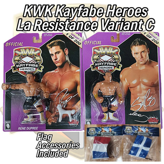 KWK Kayfabe Heroes - La Resistance - Renee Dupree & Sylvain Grenier (Purple Card Variant)