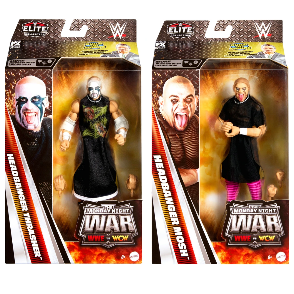 WWE Elite Monday Night War Series #11 - The Headbangers - Thrasher & Mosh *DMG*