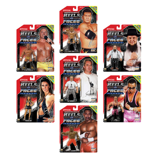 Zombie Sailor Wrestling's Heels & Faces Series 6 - Set of 7 (Shane Douglas + Sandman + 2 Cold Scorpio + Masato Tanaka + Francine + Roadkill + Danny Doring) *PREORDER NOVEMBER 2026*