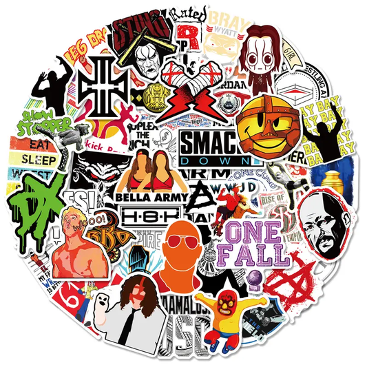 Wrestling Set di 50 adesivi - sticker AEW WWE
