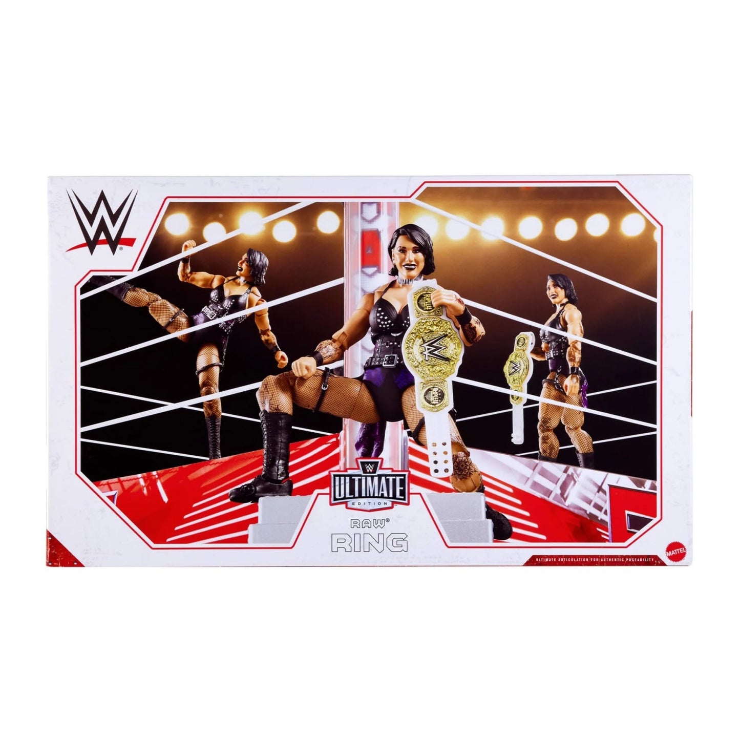 WWE Ultimate Edition 2025 Playset RAW Scale Ring + Rhea Ripley Figure