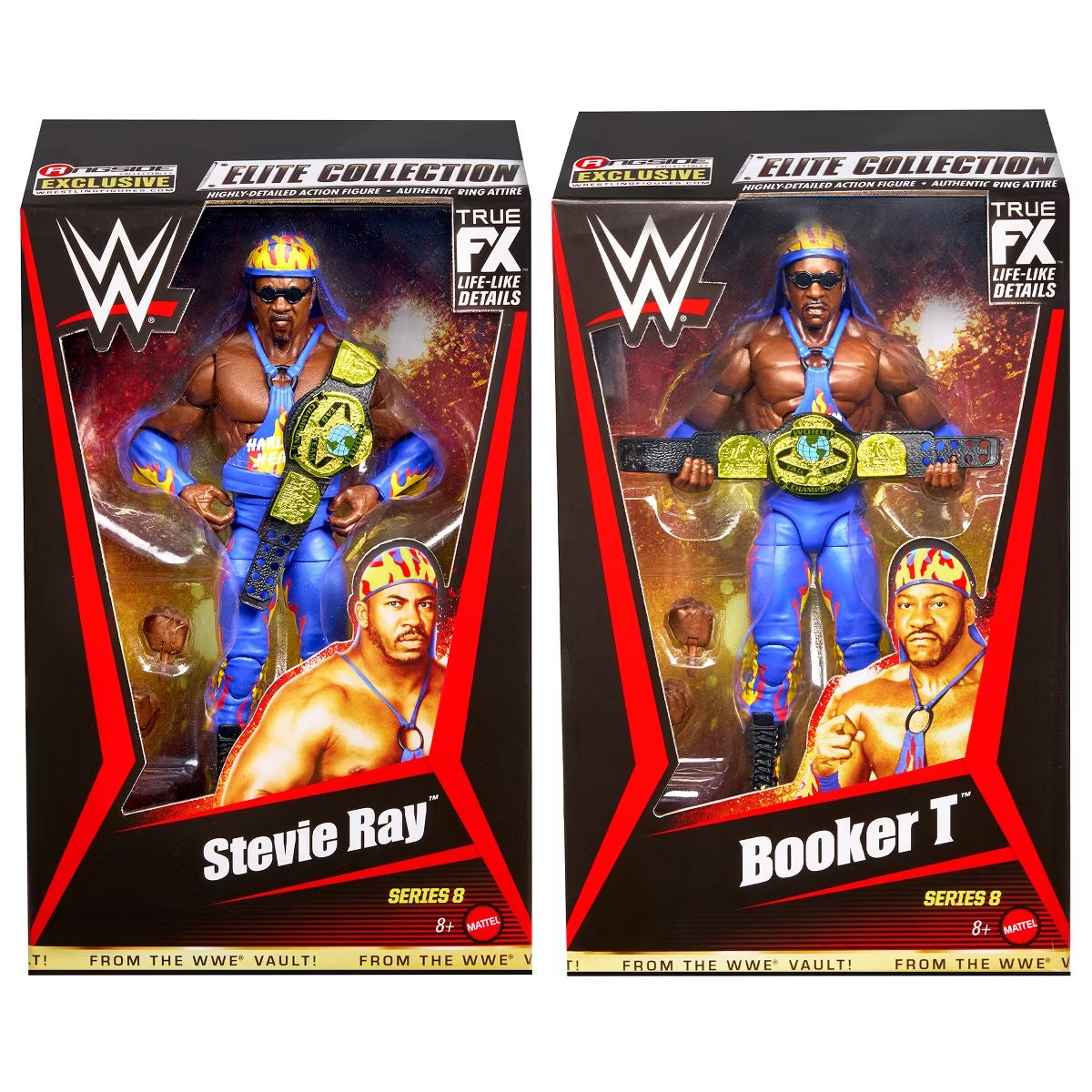 WWE Elite Vault Series #8 - Harlem Heat - Stevie Ray & Booker T (Bundle)