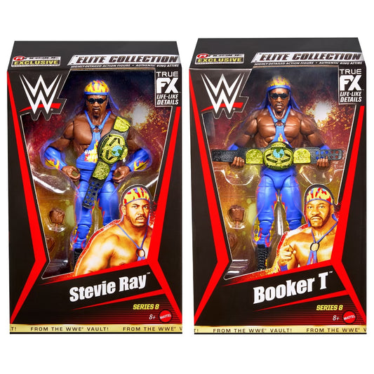 WWE Elite Vault Series #8 - Harlem Heat - Stevie Ray & Booker T (Bundle)