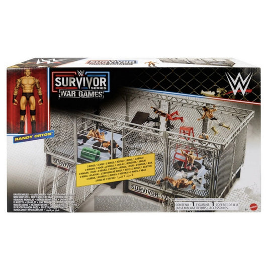 WWE War Games Playset Limited Edition (2 Ring + Gabbia e accessori + Randy Orton
