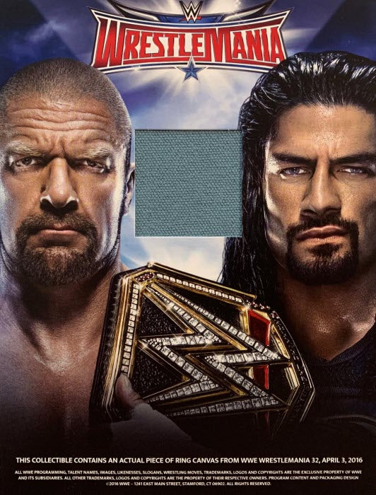 Frammento originale del tappeto del ring di WrestleMania 32 (Frammento 4x4cm)