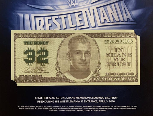 WWE Banconota Ufficiale di Shane McMahon (WrestleMania 32)
