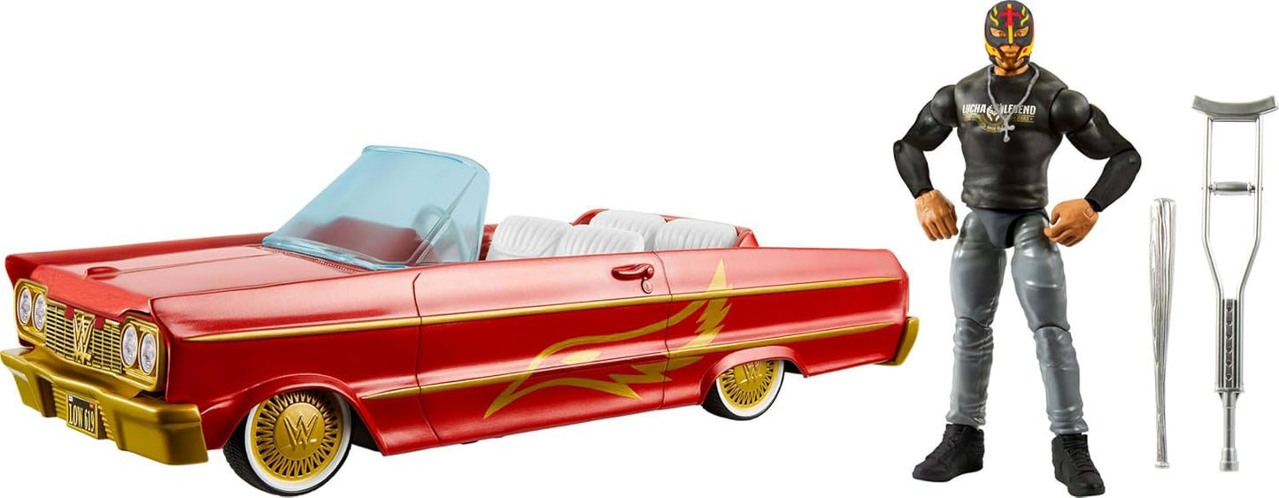 WWE Wrekkin' Lucha Low Rider - Car with Rey Mysterio Action Figure Included!