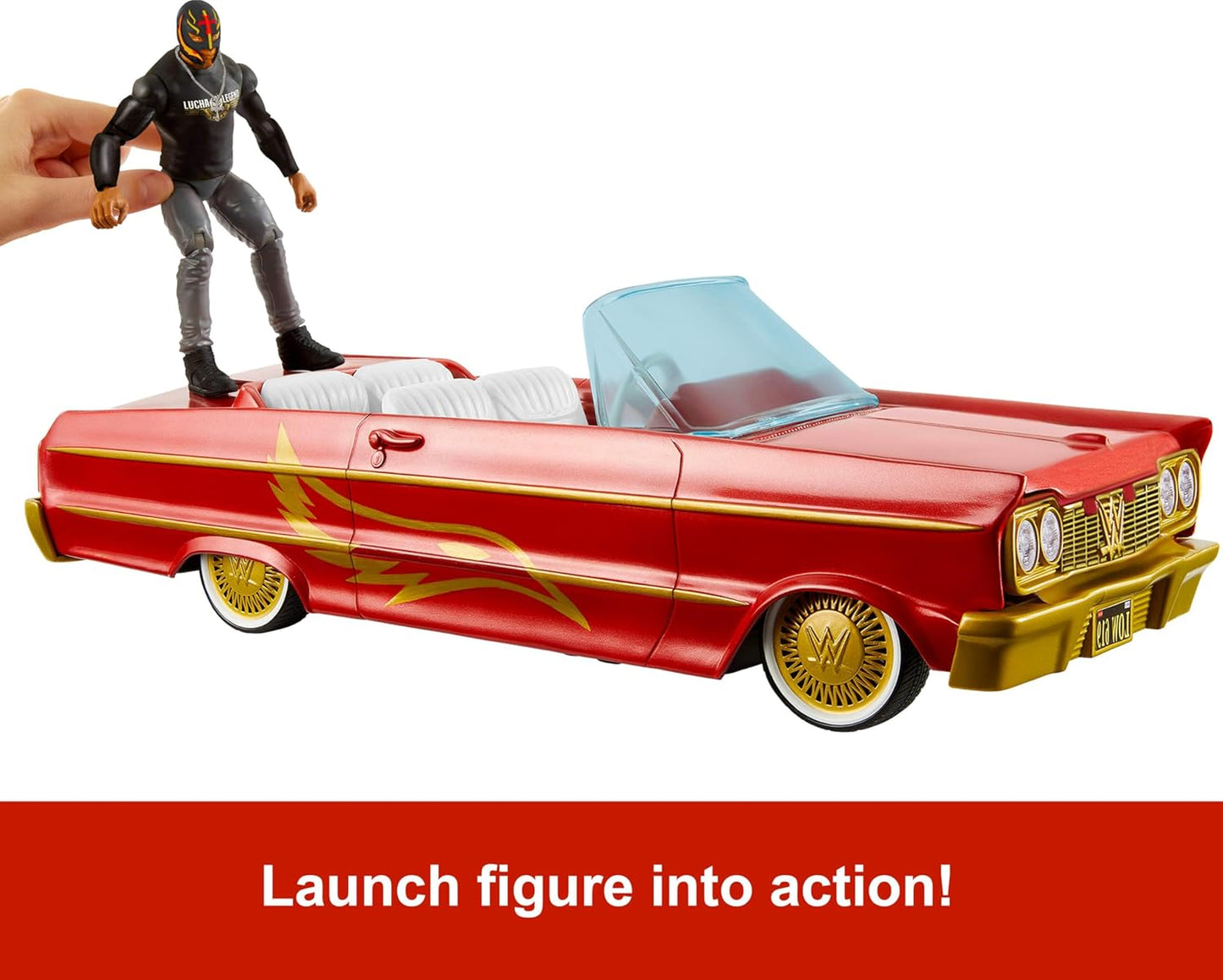 WWE Wrekkin' Lucha Low Rider - Car with Rey Mysterio Action Figure Included!
