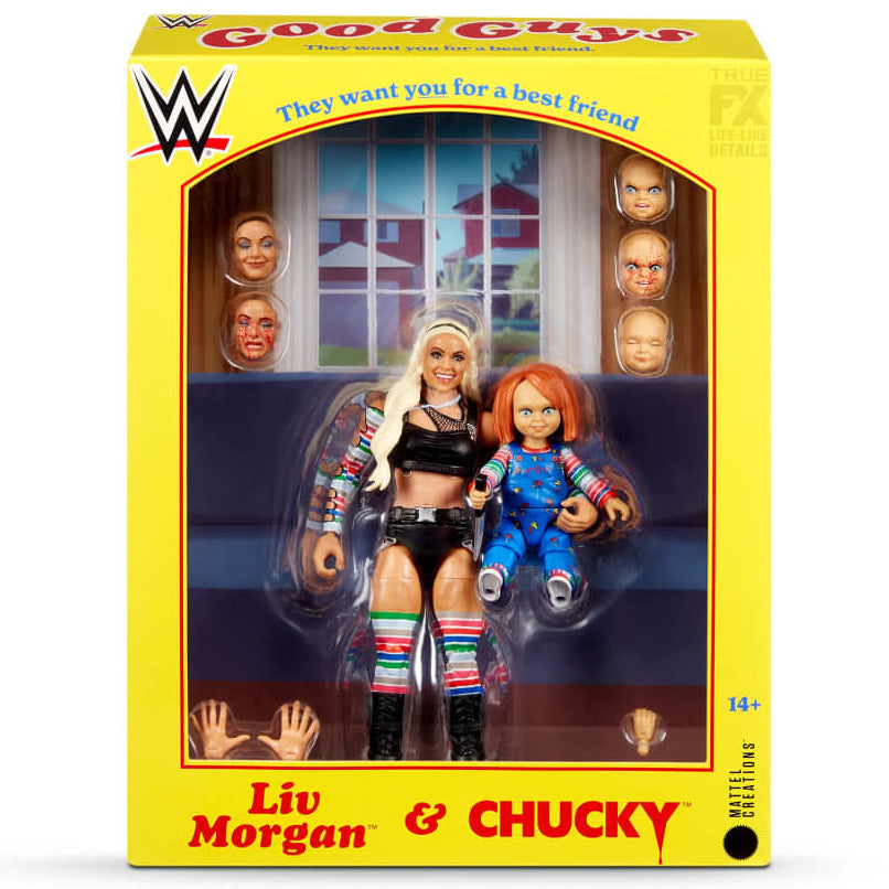 WWE Elite Liv Morgan & Chucky Action Figure 2-Pack (Internet Exclusive) *Disponibilità Limitatissima*