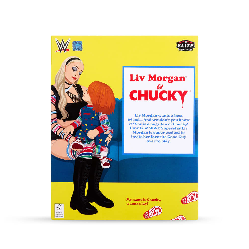 WWE Elite Liv Morgan & Chucky Action Figure 2-Pack (Internet Exclusive) *Disponibilità Limitatissima*