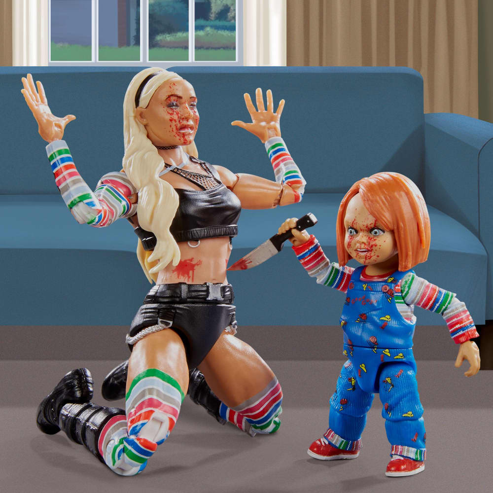 WWE Elite Liv Morgan & Chucky Action Figure 2-Pack (Internet Exclusive) *Disponibilità Limitatissima*