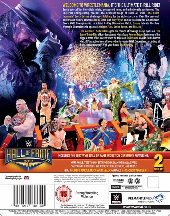 Blu Ray - WrestleMania 33 (2 Dischi)
