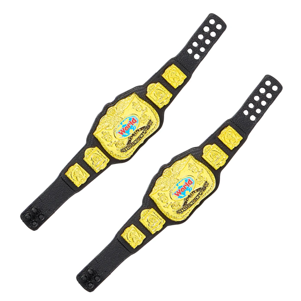 WWE 2 x Tag Team Championship Belt (Length: 11cm) Mattel *Set of 2 Belts for Action Figures*