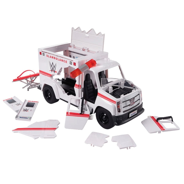 WWE Wrekkin' Slambulance Spielset - WEISSER Krankenwagen mit Trage