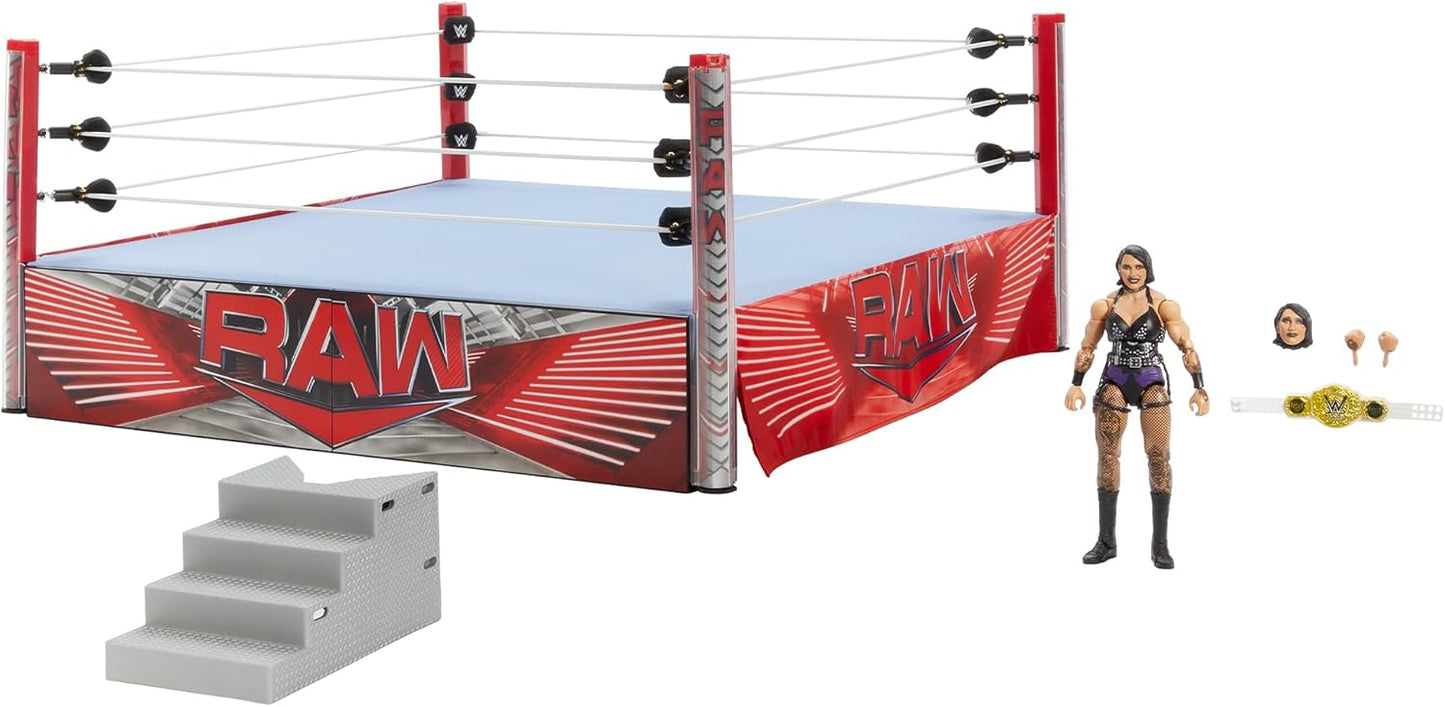 WWE Ultimate Edition 2025 Playset RAW Scale Ring + Rhea Ripley Figure