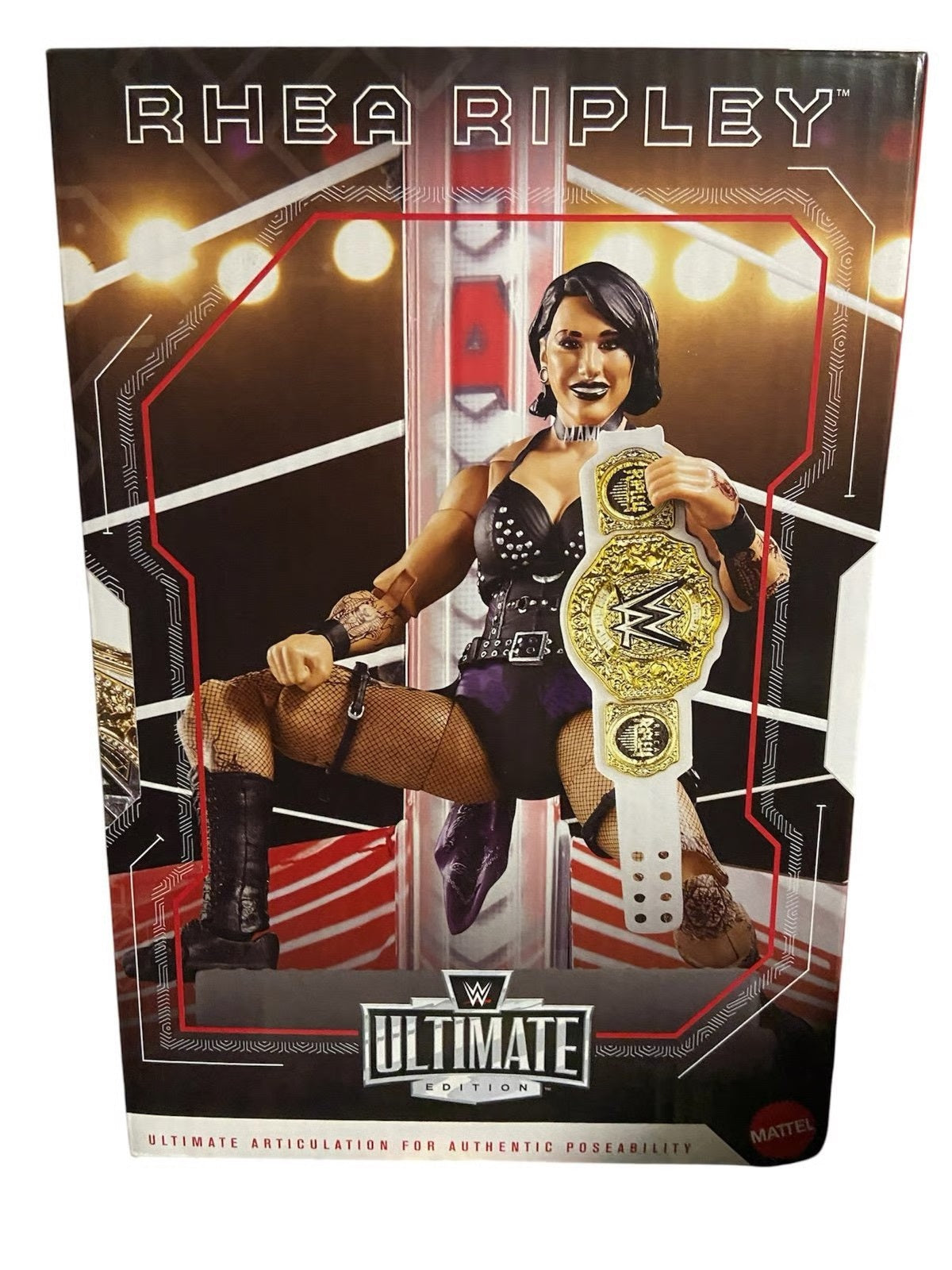 WWE Ultimate Edition 2025 Playset RAW Scale Ring + Rhea Ripley Figure