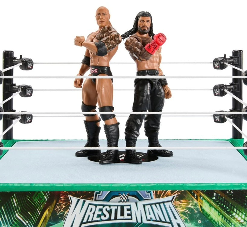 WWE WrestleMania XL Bloodline Playset - Ring + Roman Reigns + The Rock